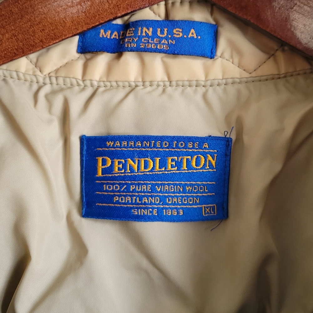 Pendleton Vintage Virgin Wool Button Down Teal Pl… - image 3